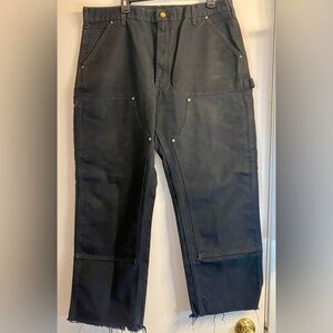 Carhartt Double Knee Pants Size 38X30 Black Jeans